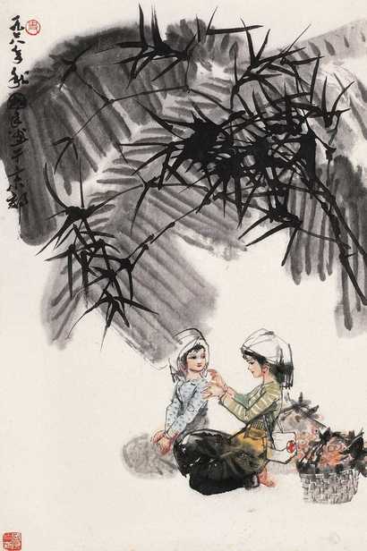 史国良 1978年作 小小银针 立轴